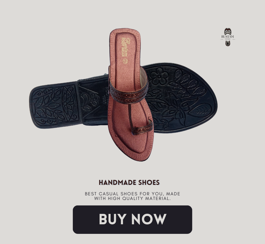 Copper handmade chappal for women with artificial leather loops