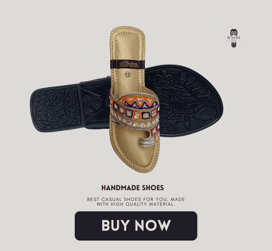 Multicolor Golden Chappal with Loops for Women