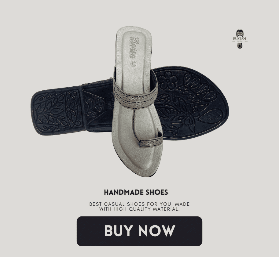 Off White handmade chappal for women with artificial leather loops